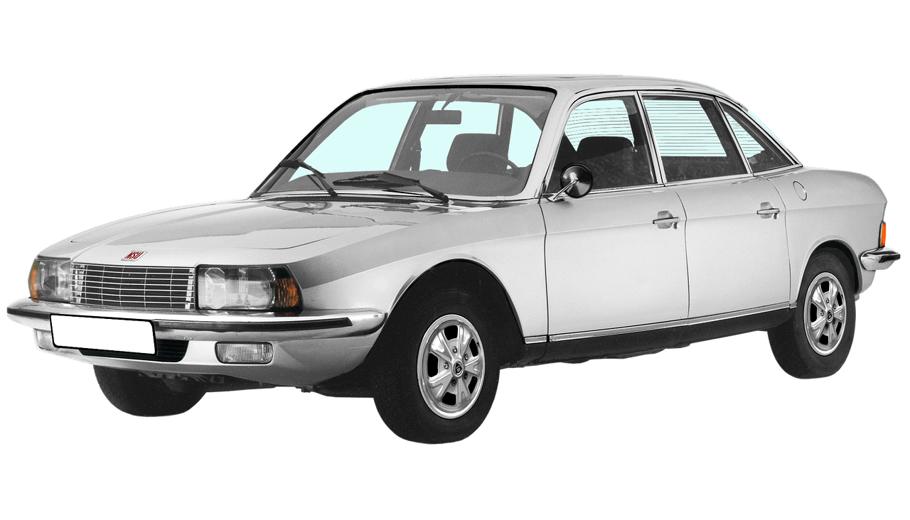 silberner NSU Ro  80 Oldtimer